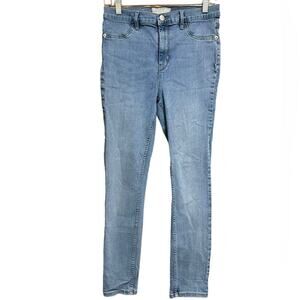 Free People Light Wash Skinny Jeans High Rise Size 30 Short